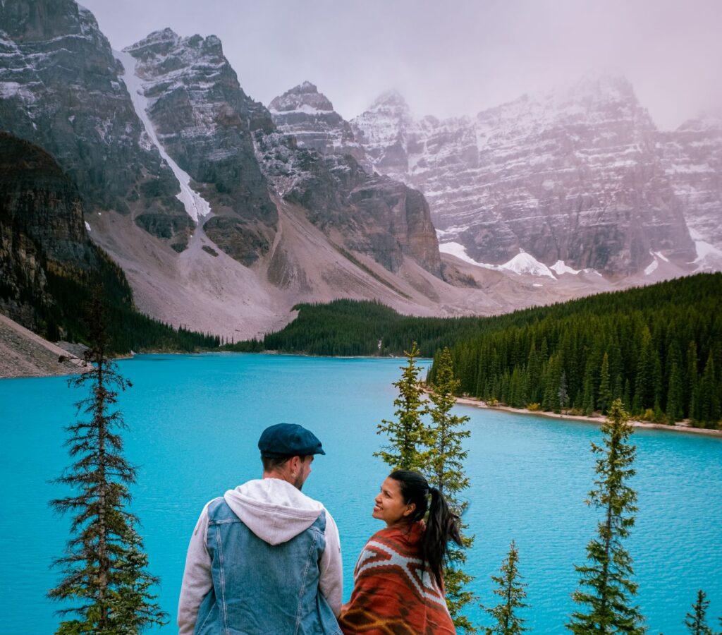 couple enjoying an employee wellness program trip
